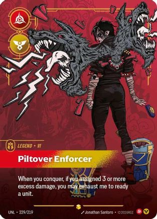 Vi - Piltover Enforcer (Overnumbered) (225/219) - Unleashed Foil - Unleashed - Card Brawlers | Quebec | Canada |