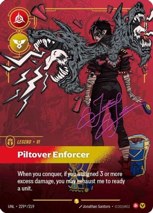 Vi - Piltover Enforcer (Signature) (225*/219) - Unleashed Foil - Unleashed - Card Brawlers | Quebec | Canada |