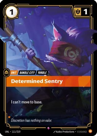 Determined Sentry (111/219) - Unleashed Foil - Unleashed - Card Brawlers | Quebec | Canada |