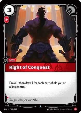 Right of Conquest (015/219) - Unleashed Foil - Unleashed - Card Brawlers | Quebec | Canada |