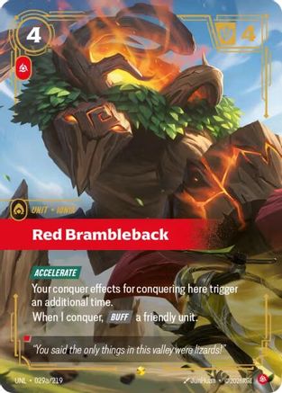Red Brambleback (Alternate Art) (029a/219) - Unleashed Foil - Unleashed - Card Brawlers | Quebec | Canada |