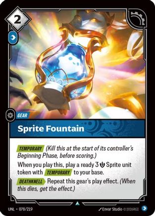 Sprite Fountain (078/219) - Unleashed - Unleashed - Card Brawlers | Quebec | Canada |