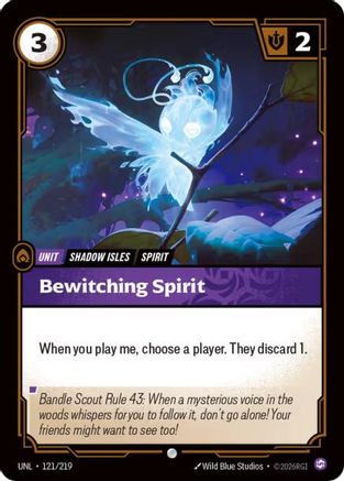 Bewitching Spirit (121/219) - Unleashed Foil - Unleashed - Card Brawlers | Quebec | Canada |