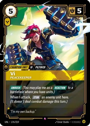 Vi - Peacekeeper (176/219) - Unleashed Foil - Unleashed - Card Brawlers | Quebec | Canada |