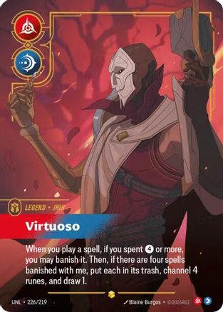 Jhin - Virtuoso (Overnumbered) (226/219) - Unleashed Foil - Unleashed - Card Brawlers | Quebec | Canada |