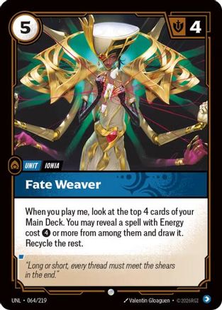 Fate Weaver (064/219) - Unleashed - Unleashed - Card Brawlers | Quebec | Canada |