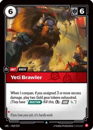 Yeti Brawler (018/219) - Unleashed - Unleashed - Card Brawlers | Quebec | Canada |