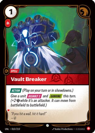 Vault Breaker (010/219) - Unleashed Foil - Unleashed - Card Brawlers | Quebec | Canada |