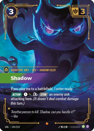 Shadow (194/219) - Unleashed Foil - Unleashed - Card Brawlers | Quebec | Canada |