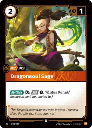 Dragonsoul Sage (093/219) - Unleashed - Unleashed - Card Brawlers | Quebec | Canada |