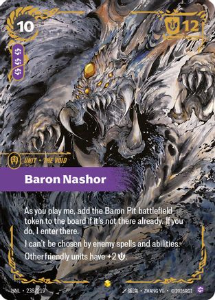 Baron Nashor (Ultimate) (238/219) - Unleashed Foil - Unleashed - Card Brawlers | Quebec | Canada |