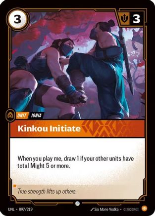 Kinkou Initiate (097/219) - Unleashed Foil - Unleashed - Card Brawlers | Quebec | Canada |