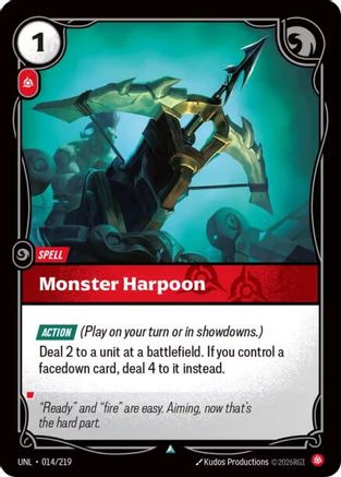 Monster Harpoon (014/219) - Unleashed Foil - Unleashed - Card Brawlers | Quebec | Canada |