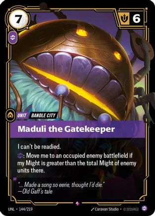 Maduli the Gatekeeper (144/219) - Unleashed Foil - Unleashed - Card Brawlers | Quebec | Canada |