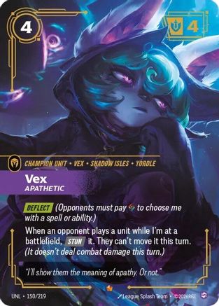 Vex - Apathetic (150/219) - Unleashed Foil - Unleashed - Card Brawlers | Quebec | Canada |