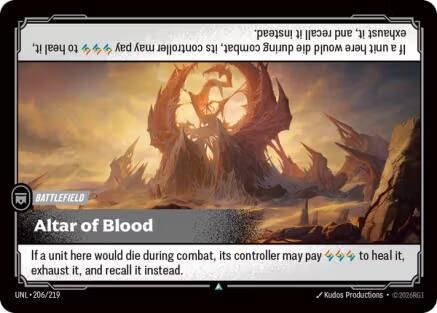Altar of Blood (206/219) - Unleashed - Unleashed - Card Brawlers | Quebec | Canada |