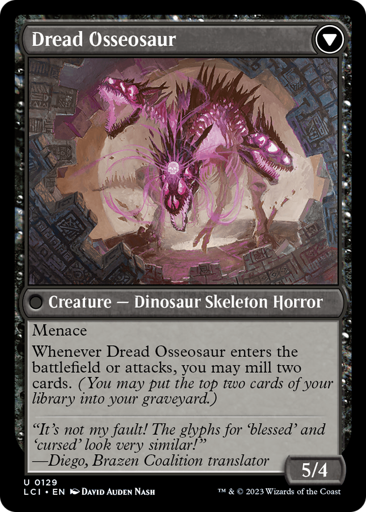 Visage of Dread // Dread Osseosaur [The Lost Caverns of Ixalan] - Magic: The Gathering - Card Brawlers | Quebec | Canada |