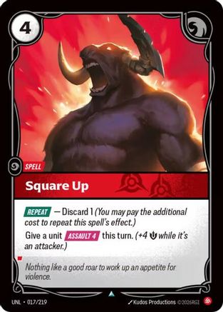 Square Up (017/219) - Unleashed - Unleashed - Card Brawlers | Quebec | Canada |