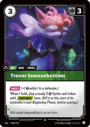 Trevor Snoozebottom (048/219) - Unleashed - Unleashed - Card Brawlers | Quebec | Canada |
