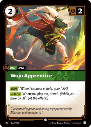 Wuju Apprentice (040/219) - Unleashed Foil - Unleashed - Card Brawlers | Quebec | Canada |