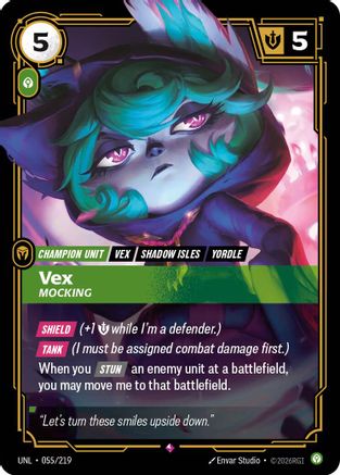 Vex - Mocking (055/219) - Unleashed Foil - Unleashed - Card Brawlers | Quebec | Canada |