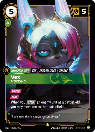 Vex - Mocking (Alternate Art) (055a/219) - Unleashed Foil - Unleashed - Card Brawlers | Quebec | Canada |