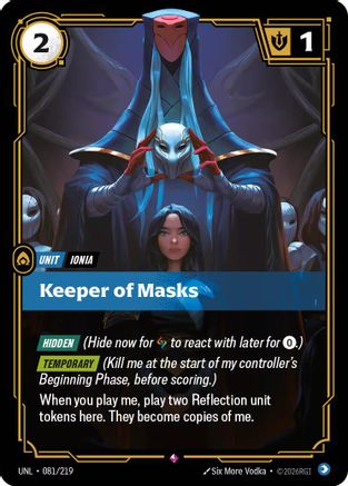Keeper of Masks (081/219) - Unleashed Foil - Unleashed - Card Brawlers | Quebec | Canada |