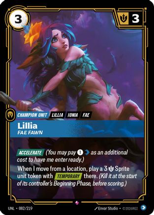 Lillia - Fae Fawn (082/219) - Unleashed Foil - Unleashed - Card Brawlers | Quebec | Canada |