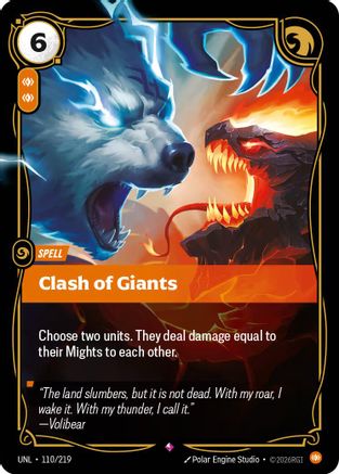 Clash of Giants (110/219) - Unleashed Foil - Unleashed - Card Brawlers | Quebec | Canada |