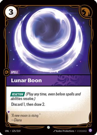 Lunar Boon (125/219) - Unleashed - Unleashed - Card Brawlers | Quebec | Canada |