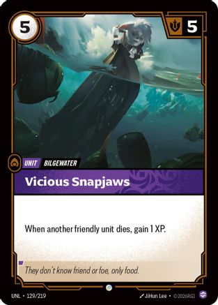 Vicious Snapjaws (129/219) - Unleashed - Unleashed - Card Brawlers | Quebec | Canada |