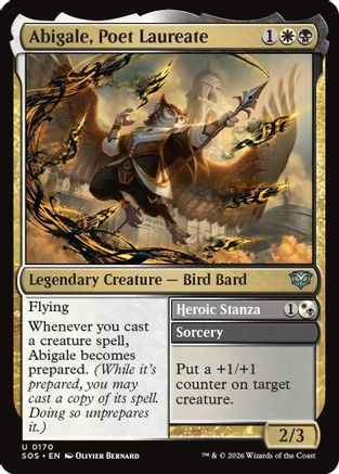 Abigale, Poet Laureate (SOS-170) - Secrets of Strixhaven Foil - Secrets of Strixhaven - Card Brawlers | Quebec | Canada |