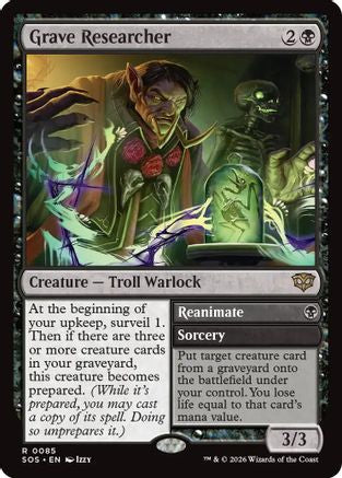 Grave Researcher (SOS-085) - Secrets of Strixhaven - Secrets of Strixhaven - Card Brawlers | Quebec | Canada |