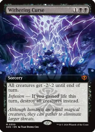 Withering Curse (Extended Art) (SOS-330) - Secrets of Strixhaven Foil - Secrets of Strixhaven - Card Brawlers | Quebec | Canada |