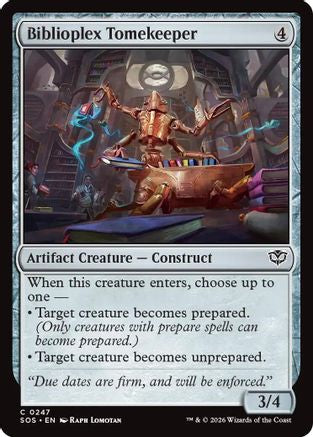 Biblioplex Tomekeeper (SOS-247) - Secrets of Strixhaven - Secrets of Strixhaven - Card Brawlers | Quebec | Canada |