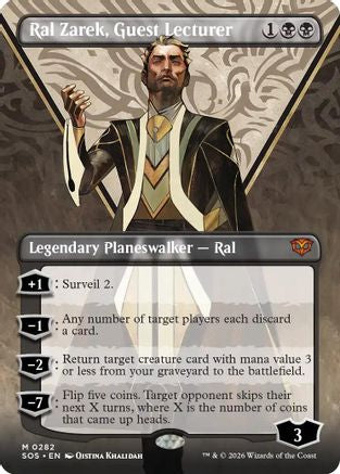 Ral Zarek, Guest Lecturer (Borderless) (SOS-282) - Secrets of Strixhaven Foil - Secrets of Strixhaven - Card Brawlers | Quebec | Canada |