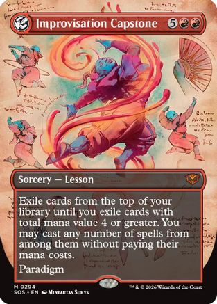 Improvisation Capstone (Borderless) (SOS-294) - Secrets of Strixhaven Foil - Secrets of Strixhaven - Card Brawlers | Quebec | Canada |