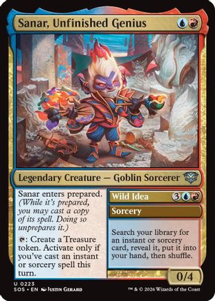Sanar, Unfinished Genius (SOS-223) - Secrets of Strixhaven Foil - Secrets of Strixhaven - Card Brawlers | Quebec | Canada |
