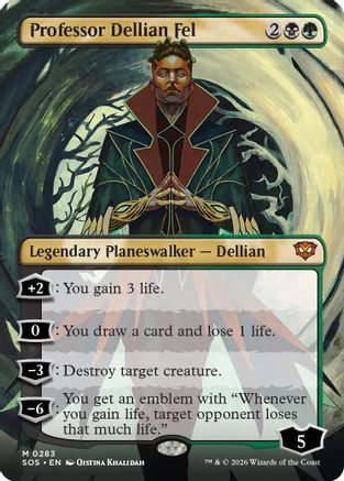 Professor Dellian Fel (Borderless) (SOS-283) - Secrets of Strixhaven Foil - Secrets of Strixhaven - Card Brawlers | Quebec | Canada |