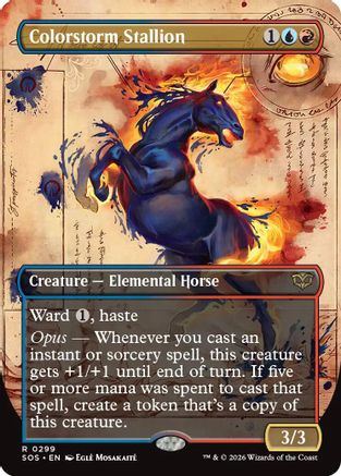 Colorstorm Stallion (Borderless) (SOS-299) - Secrets of Strixhaven - Secrets of Strixhaven - Card Brawlers | Quebec | Canada |