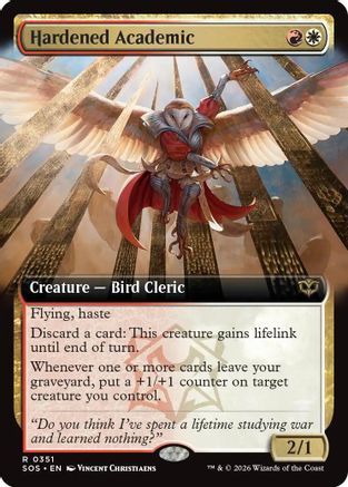 Hardened Academic (Extended Art) (SOS-351) - Secrets of Strixhaven - Secrets of Strixhaven - Card Brawlers | Quebec | Canada |