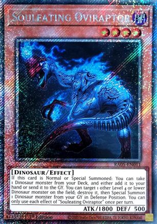Souleating Oviraptor [RA05-EN011] Platinum Secret Rare - Rarity Collection 5 - Card Brawlers | Quebec | Canada |