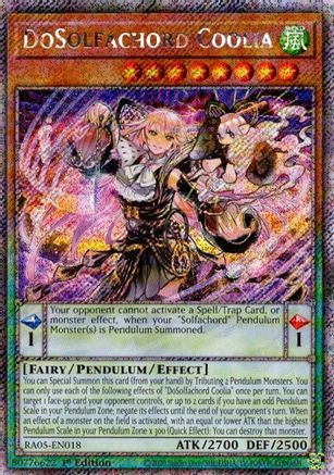 DoSolfachord Coolia [RA05-EN018] Platinum Secret Rare - Rarity Collection 5 - Card Brawlers | Quebec | Canada |