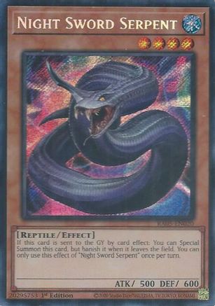 Night Sword Serpent [RA05-EN020] Secret Rare - Rarity Collection 5 - Card Brawlers | Quebec | Canada |