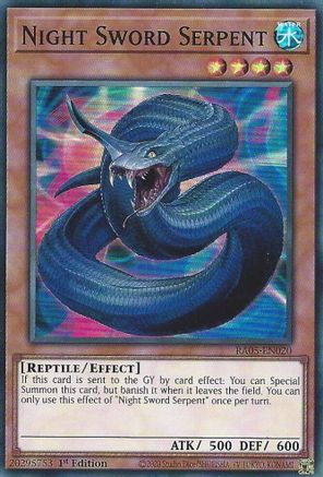 Night Sword Serpent [RA05-EN020] Super Rare - Rarity Collection 5 - Card Brawlers | Quebec | Canada |