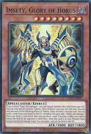 Imsety, Glory of Horus [RA05-EN027] Super Rare - Rarity Collection 5 - Card Brawlers | Quebec | Canada |