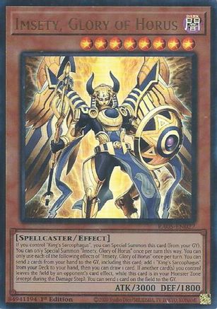 Imsety, Glory of Horus [RA05-EN027] Ultra Rare - Rarity Collection 5 - Card Brawlers | Quebec | Canada |