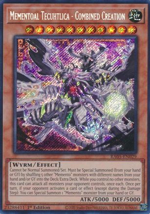 Mementoal Tecuhtlica - Combined Creation [RA05-EN029] Secret Rare - Rarity Collection 5 - Card Brawlers | Quebec | Canada |