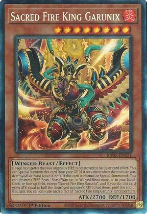 Sacred Fire King Garunix [RA05-EN031] Collector's Rare - Rarity Collection 5 - Card Brawlers | Quebec | Canada |