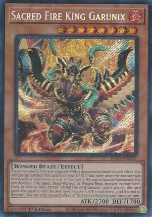 Sacred Fire King Garunix [RA05-EN031] Secret Rare - Rarity Collection 5 - Card Brawlers | Quebec | Canada |